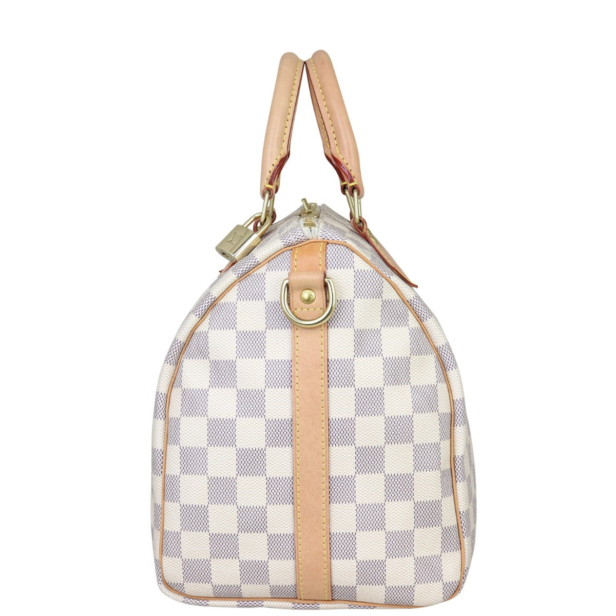 Louis Vuitton Speedy 30 Bandouliere Damier Azur Side