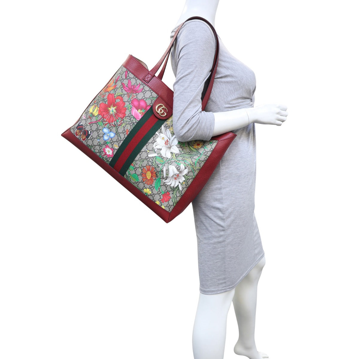 Gucci Flora GG Supreme Ophidia Tote Mannequin