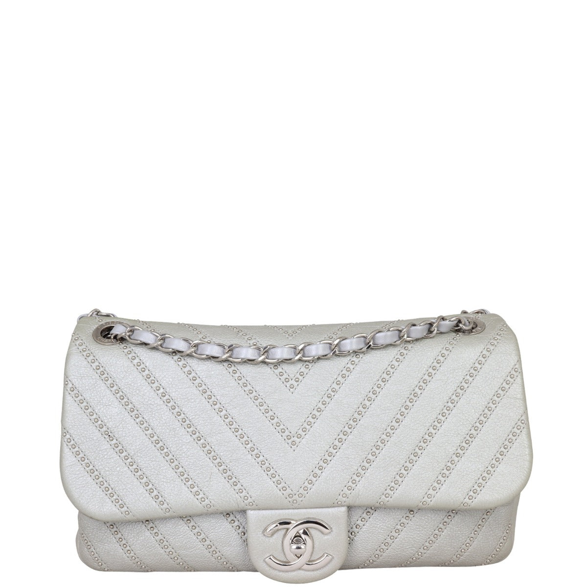 Chanel Stud Wars Chevron Flap Bag Front