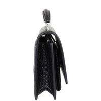 Saint Laurent Sunset Chain Wallet Croc Embossed Side