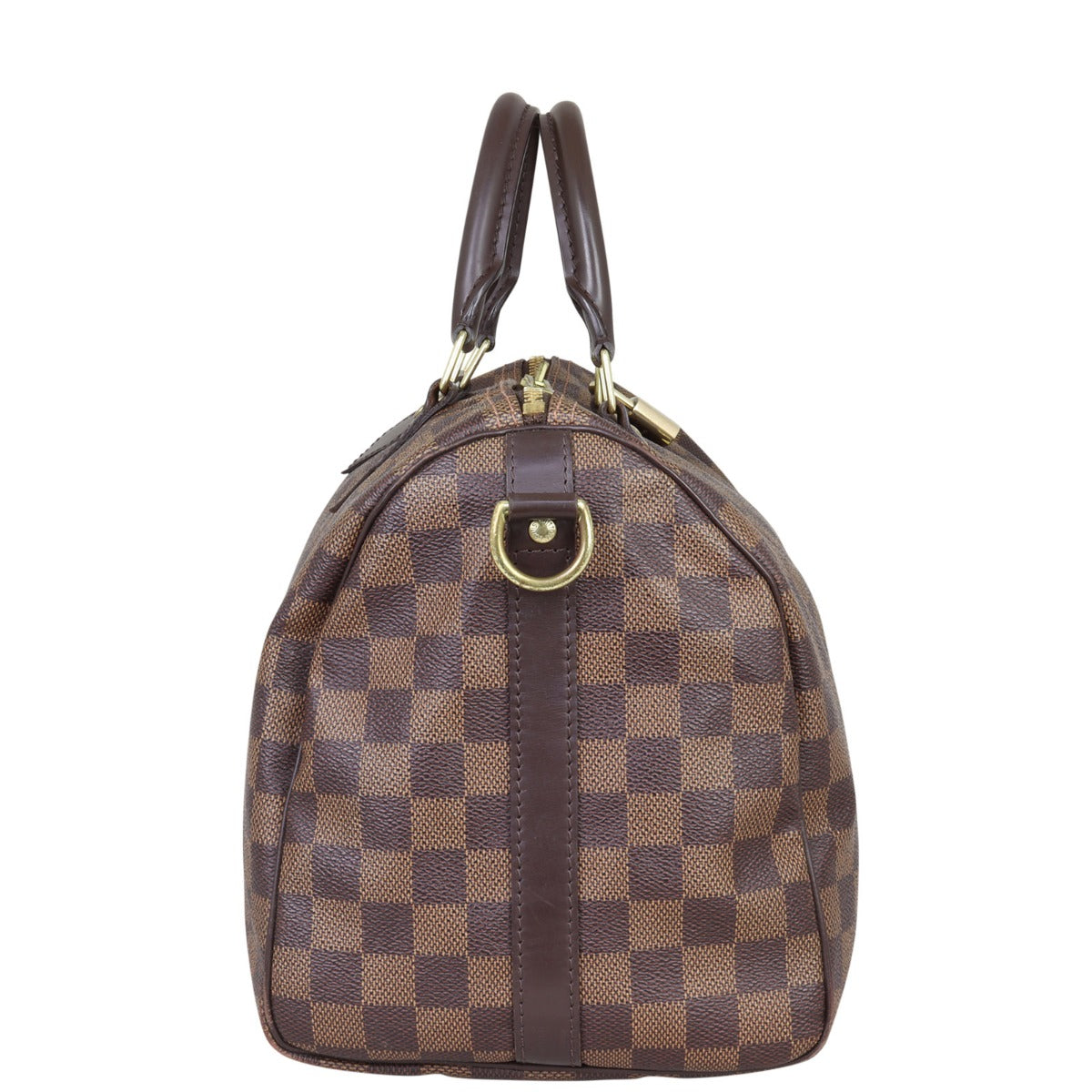Louis Vuitton Speedy 30 Bandouliere Damier Ebene Side