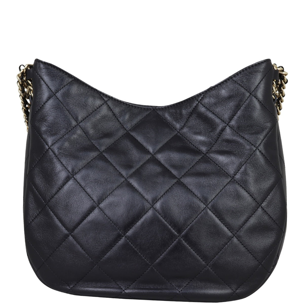 Chanel CC Lambskin Hobo Back