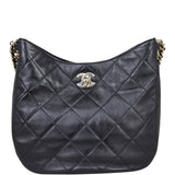 Chanel CC Lambskin Hobo Front