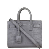 Saint Laurent Sac de Jour Nano Croc-Embossed Front with Strap