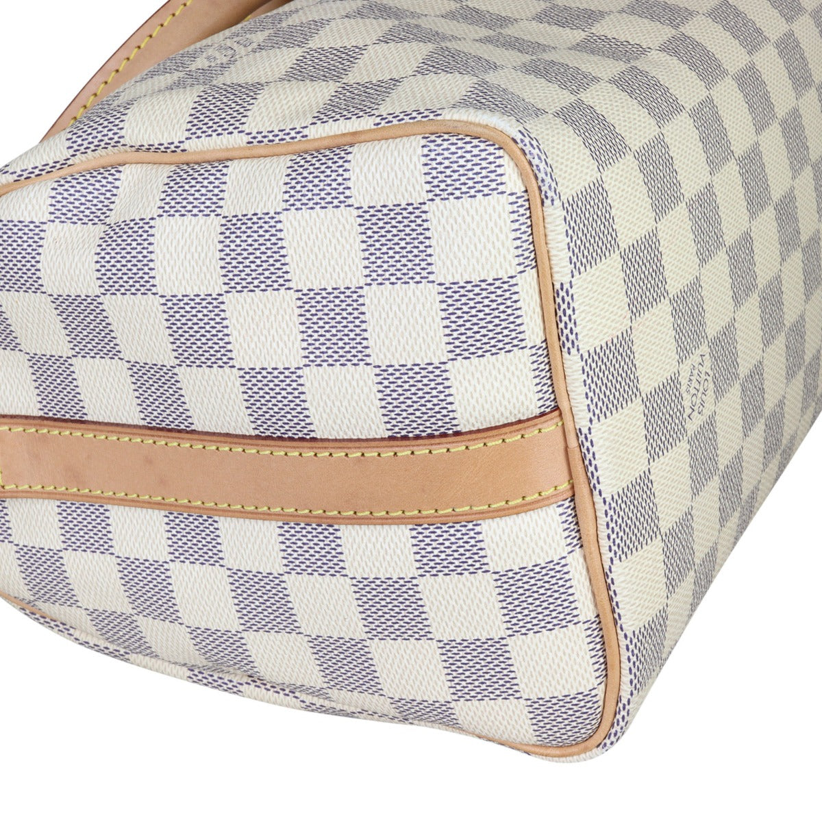 Louis Vuitton Speedy 25 Bandouliere Damier Azur Corner Closeup