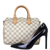Louis Vuitton Speedy 25 Bandouliere Damier Azur Shoe