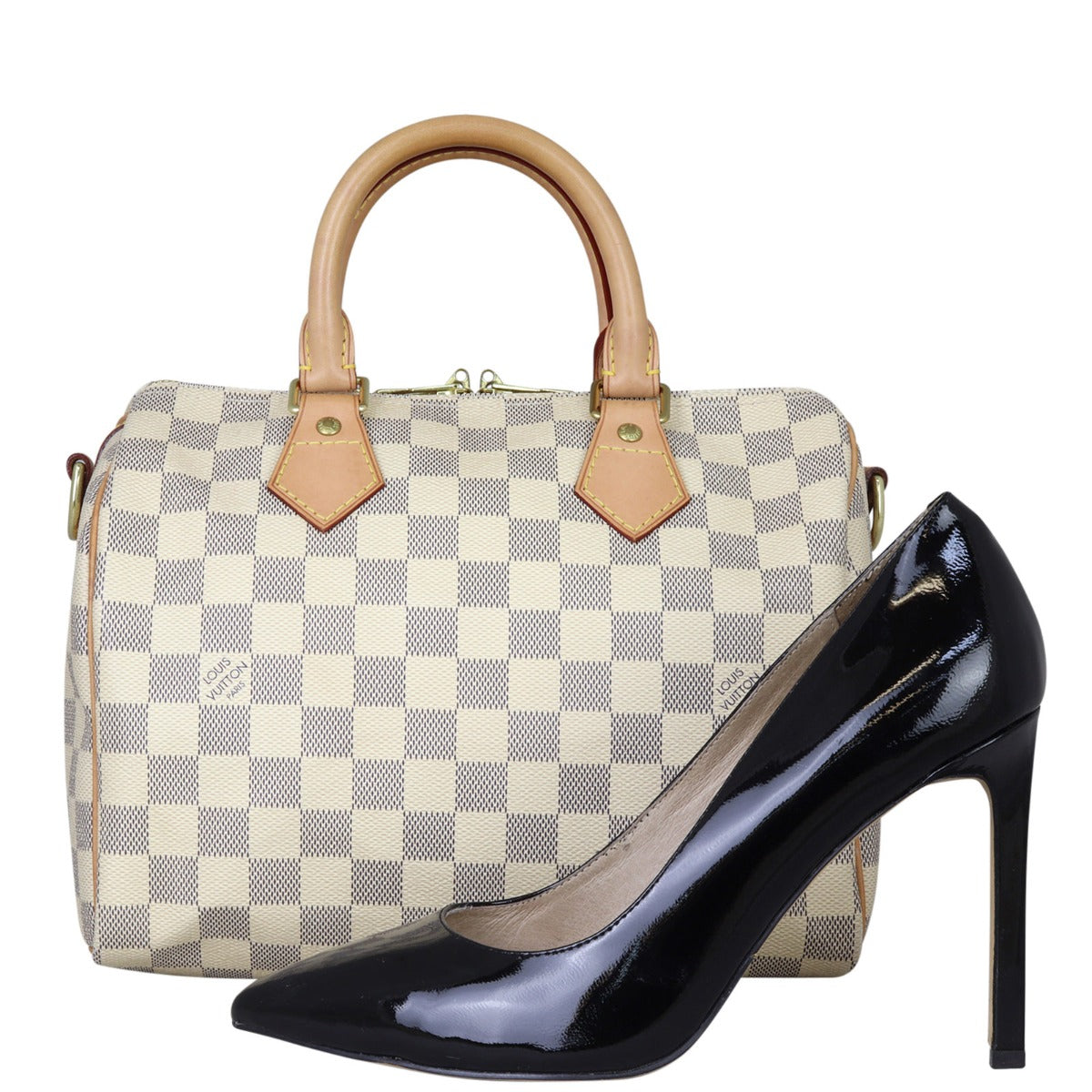 Louis Vuitton Speedy 25 Bandouliere Damier Azur Shoe