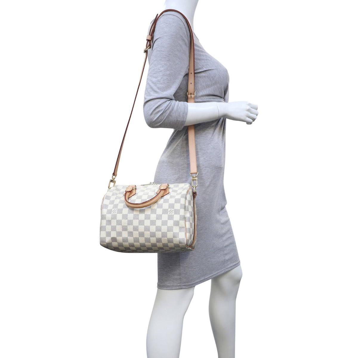 Louis Vuitton Speedy 25 Bandouliere Damier Azur Mannequin