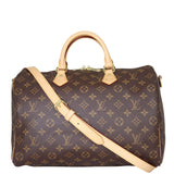 Louis Vuitton Speedy 35 Bandouliere Monogram Front with Strap