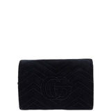 Gucci GG Marmont Matelasse Velvet Chain Wallet Back