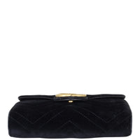 Gucci GG Marmont Matelasse Velvet Chain Wallet Base