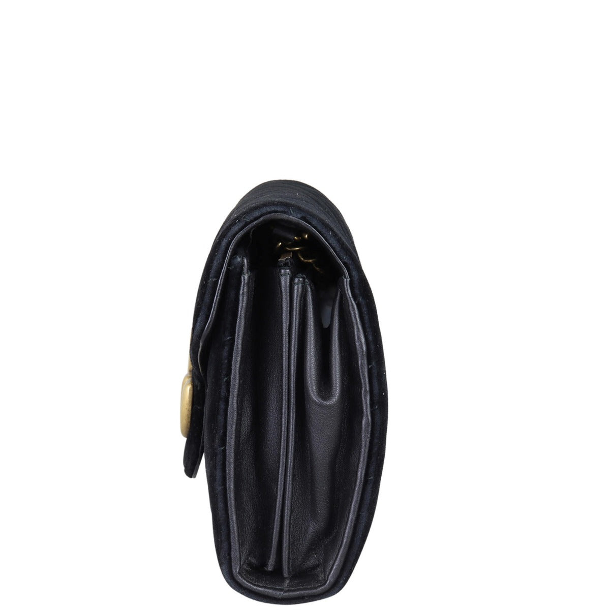 Gucci GG Marmont Matelasse Velvet Chain Wallet Side