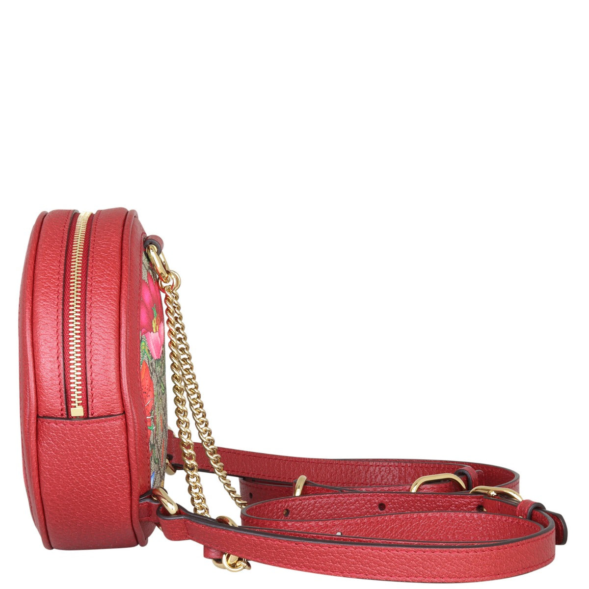Gucci Flora GG Supreme Ophidia Round Backpack Mini Side