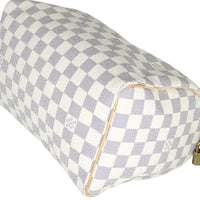 Louis Vuitton Speedy 25 Damier Azur Corner Closeup