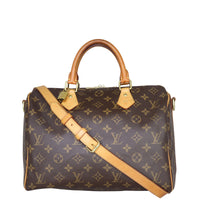 Louis Vuitton Speedy 30 Bandouliere Monogram Front with Strap
