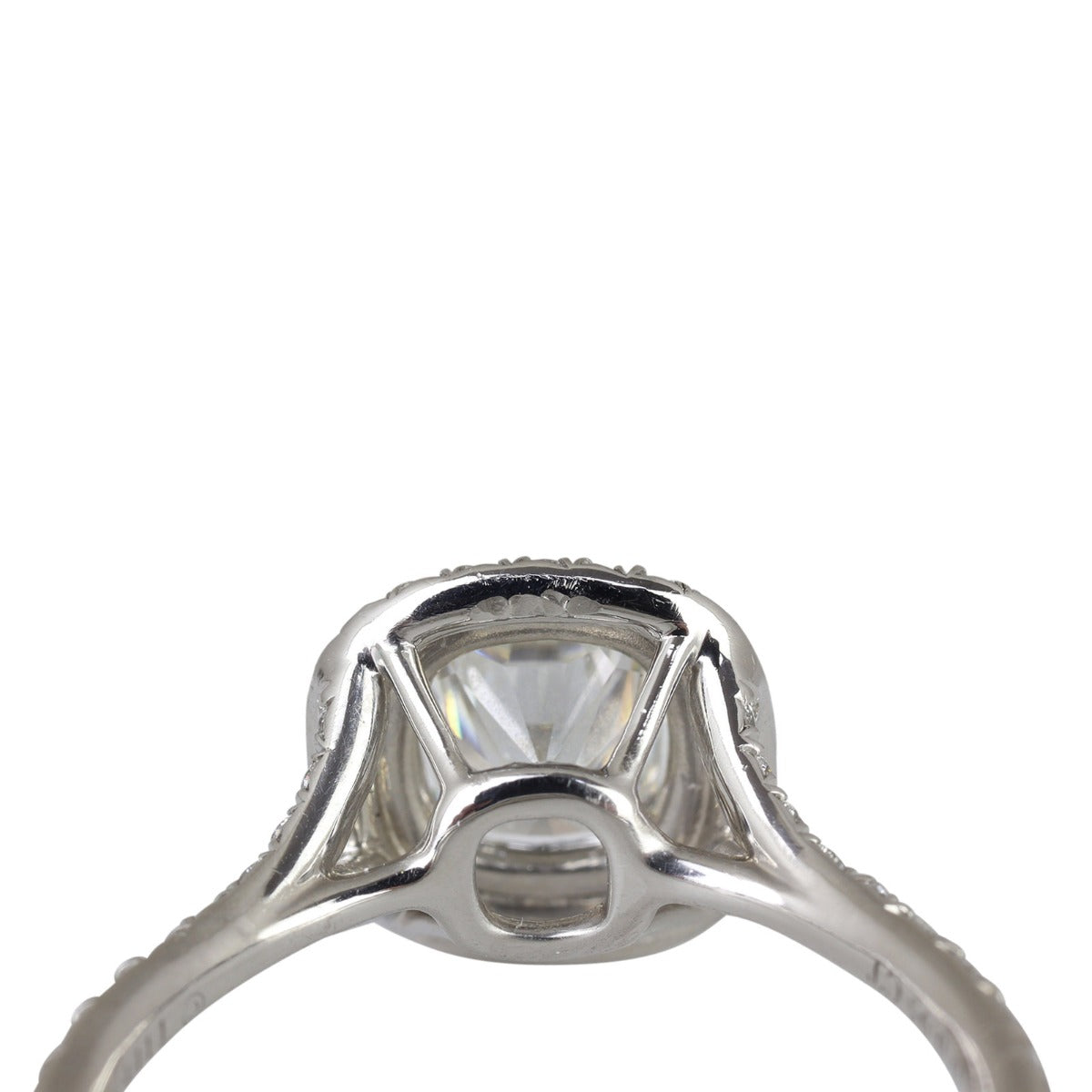 Tiffany & Co Soleste Cushion Cut Double Halo Diamond Ring