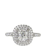 Tiffany & Co Soleste Cushion Cut Double Halo Ring Front