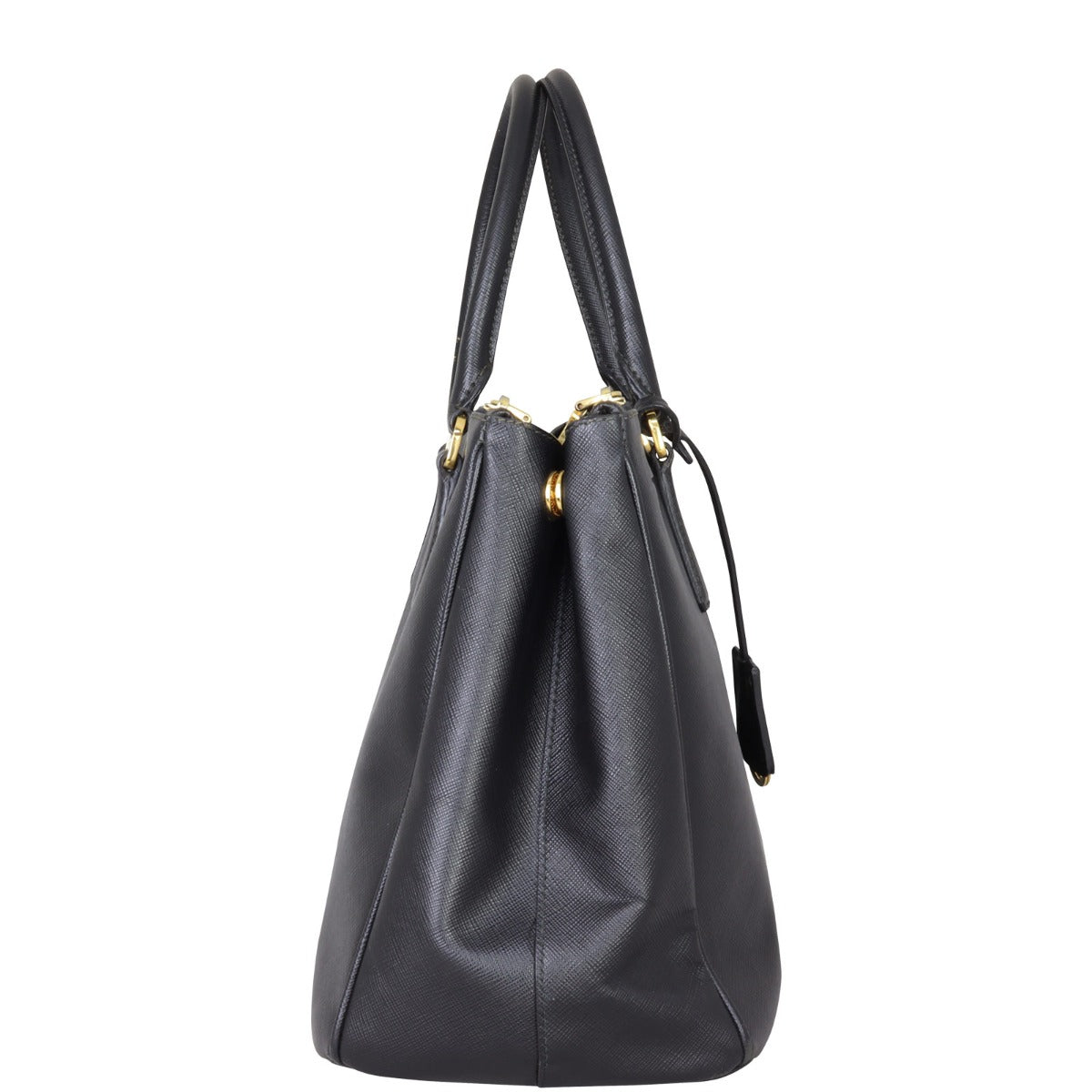 Prada Saffiano Lux Galleria Double Zip Tote Medium Side