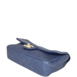 Chanel Surpique Chevron Single Flap Bag Corner Distance