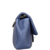 Chanel Surpique Chevron Single Flap Bag Side