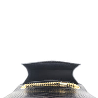 Saint Laurent Kate Tassel Chain Bag Small Croc Embossed Interior