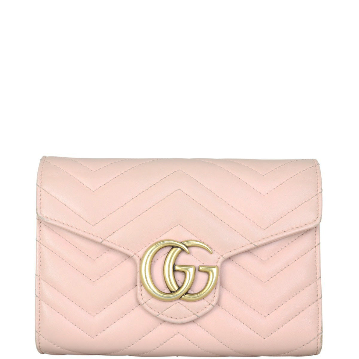 Gucci GG Marmont Matelasse Chain Wallet Front with Strap