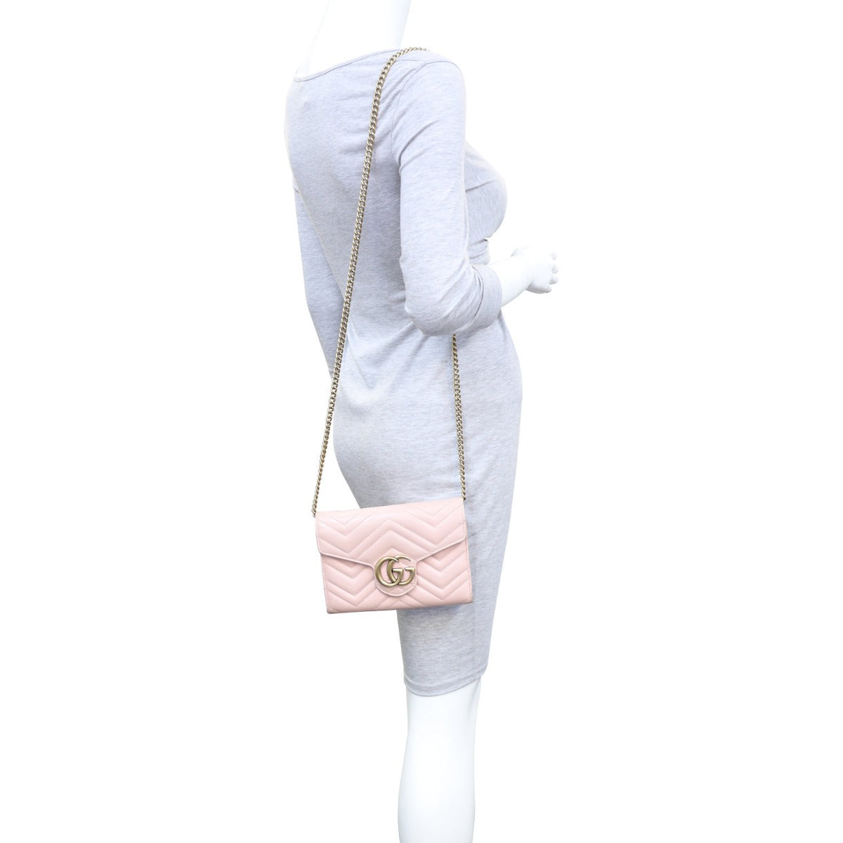 Gucci GG Marmont Matelasse Chain Wallet Mannequin