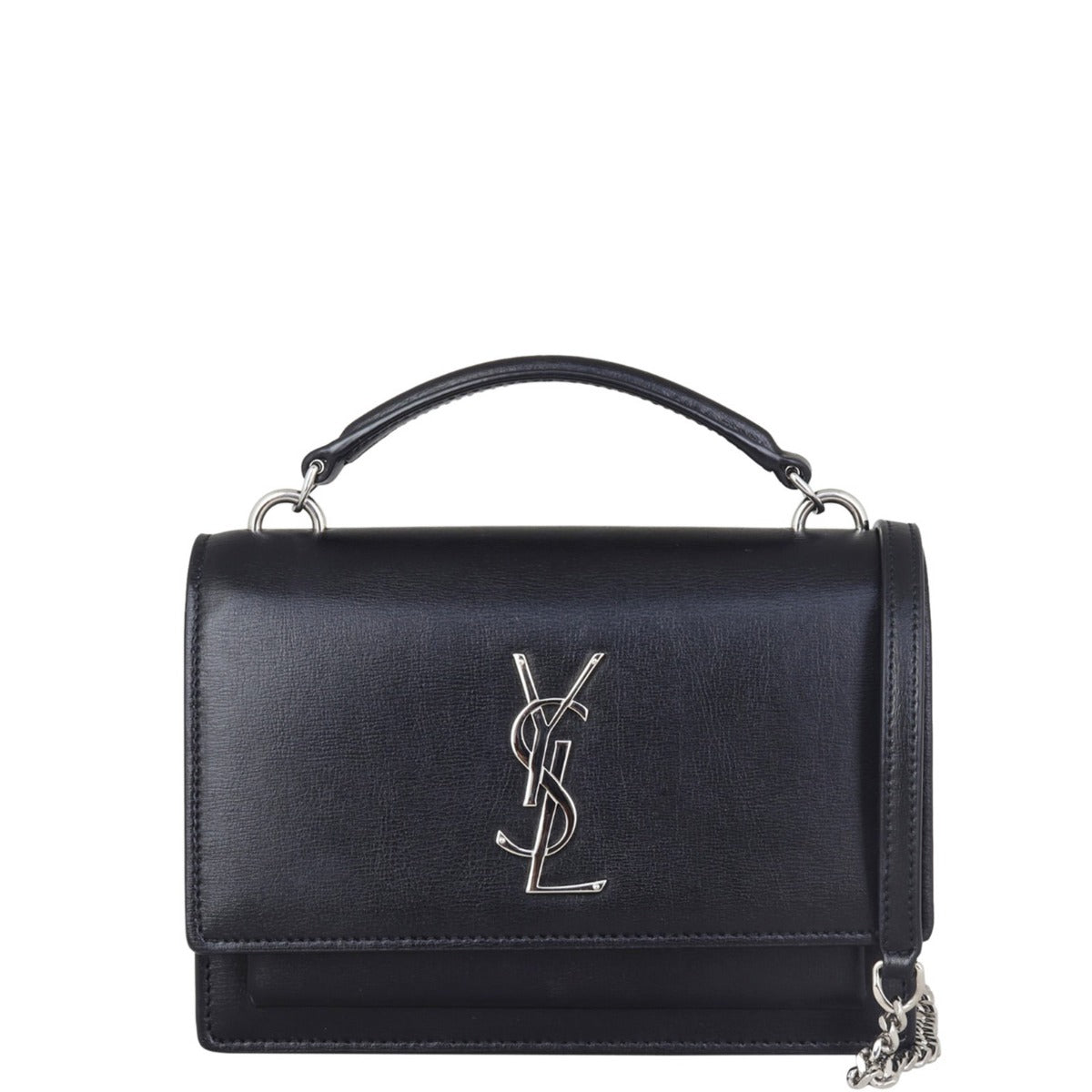 Saint Laurent Sunset Chain Wallet Front with Strap