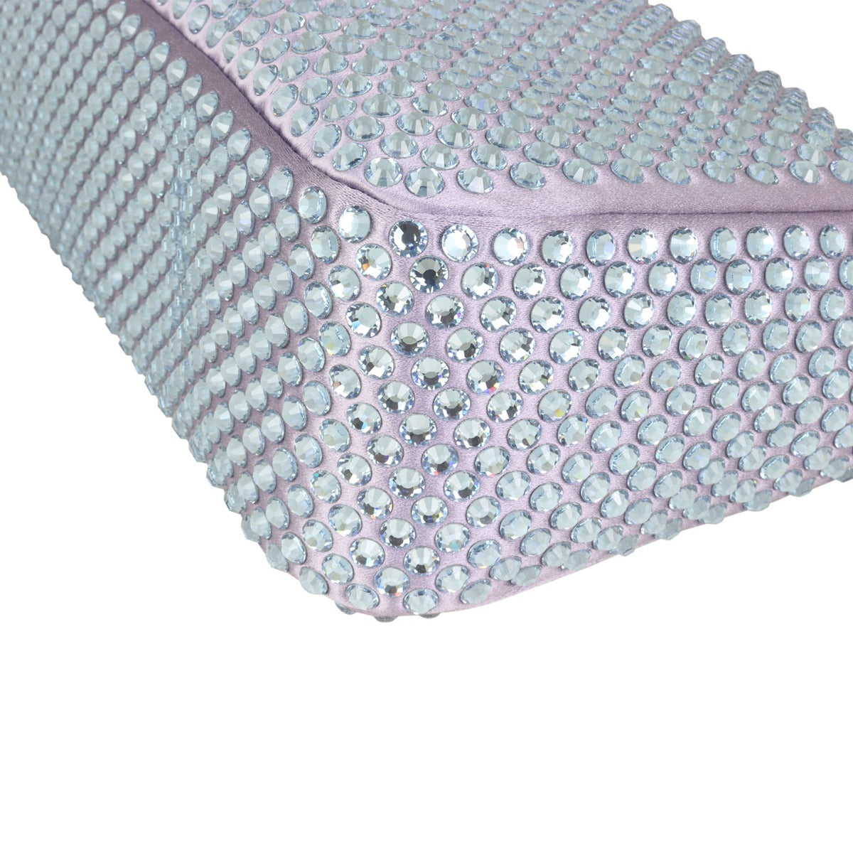 Prada Re-Edition 2000 Satin Crystal Mini Bag Corner Closeup