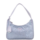 Prada Re-Edition 2000 Satin Crystal Mini Bag Front