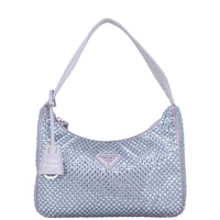 Prada Re-Edition 2000 Satin Crystal Mini Bag Front