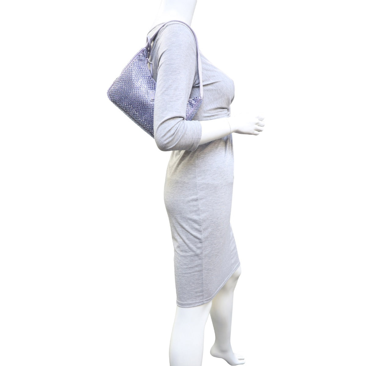 Prada Re-Edition 2000 Satin Crystal Mini Bag Mannequin