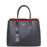 Prada Saffiano Cuir Double Bag Large Front
