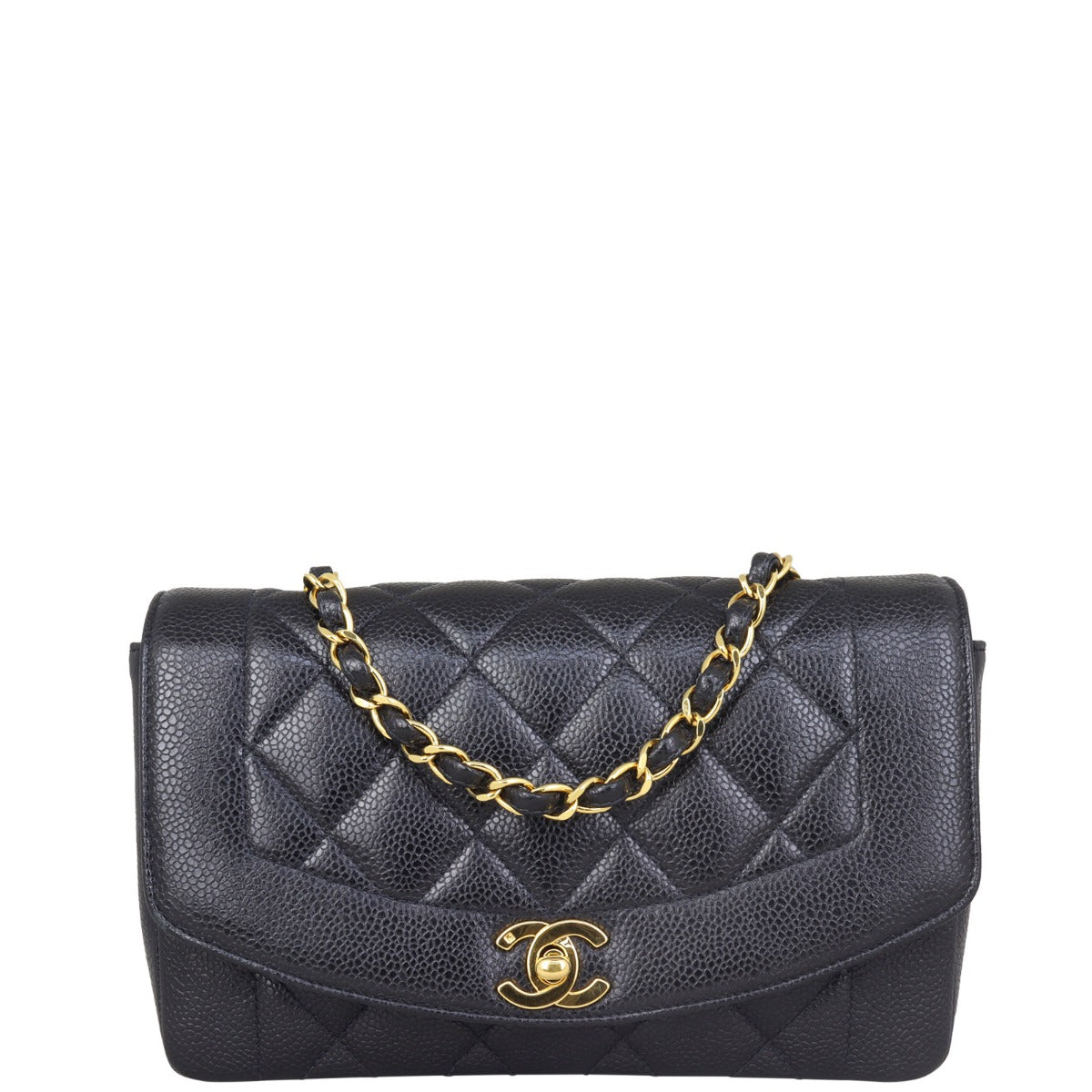 Chanel Diana Flap Bag Front with Strap