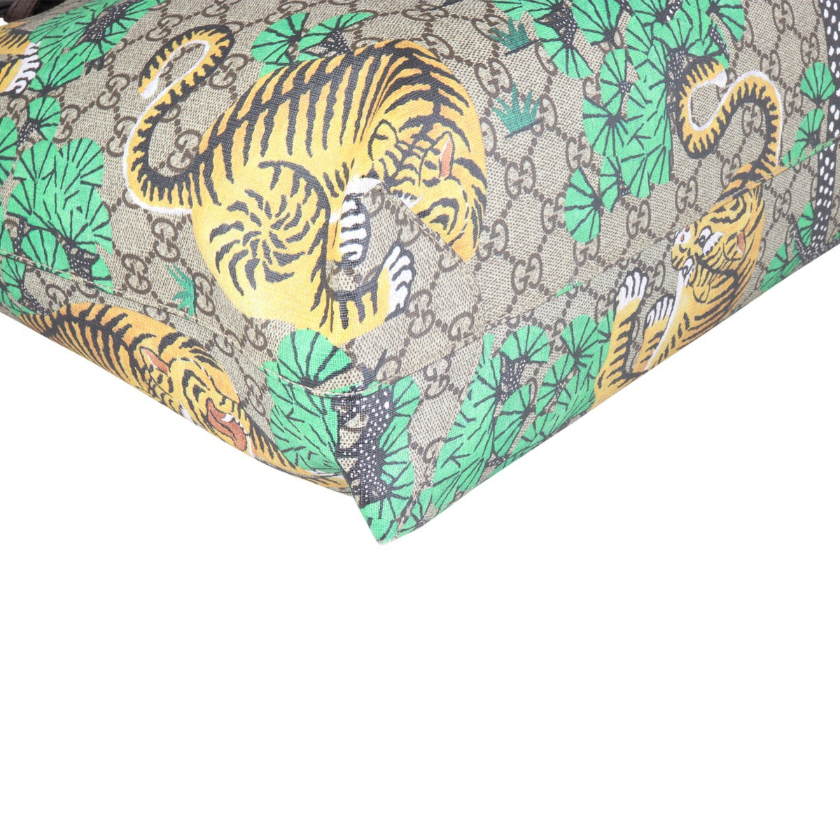 Gucci GG Supreme Bengal Medium Tote Corner Closeup