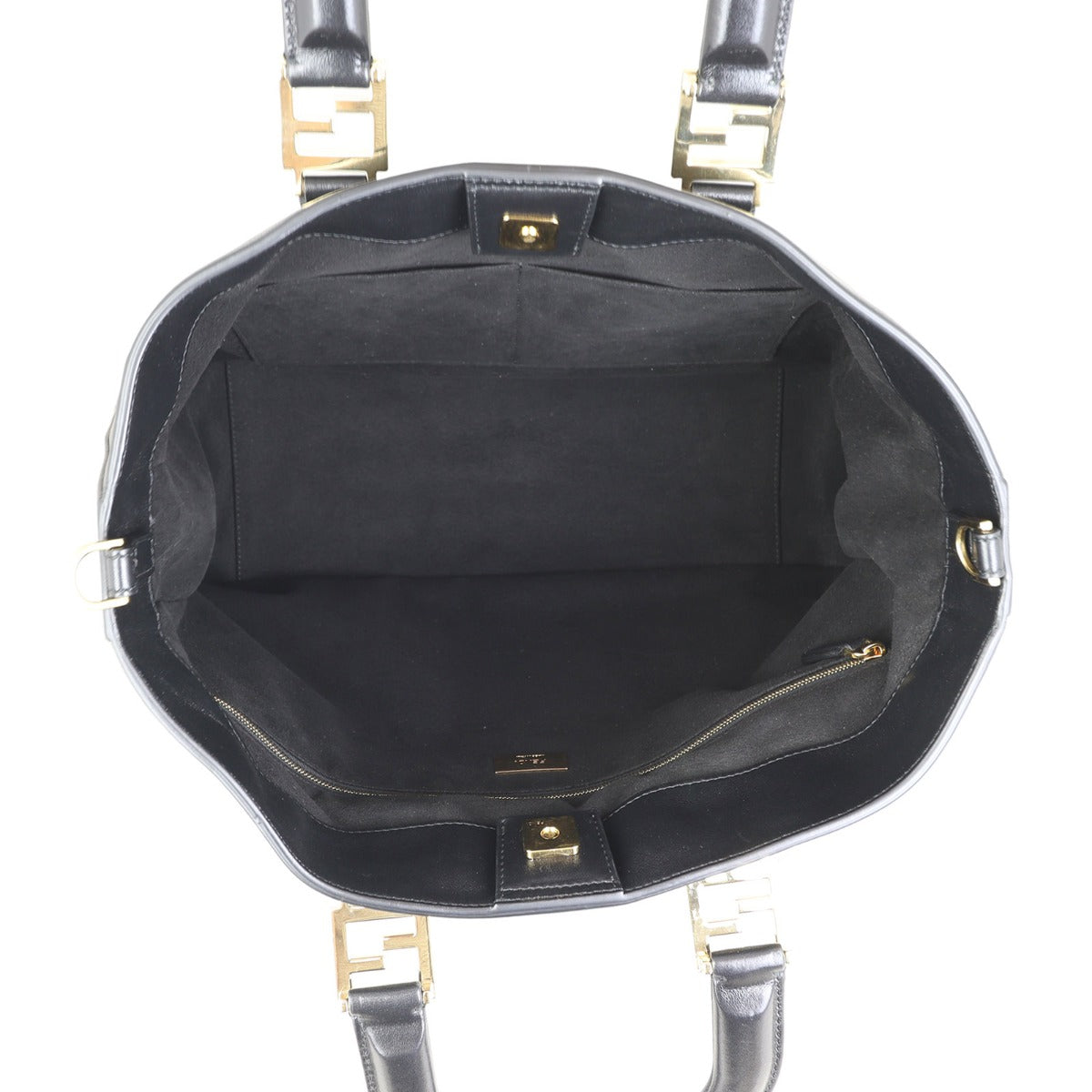 Fendi FF Leather Tote Interior