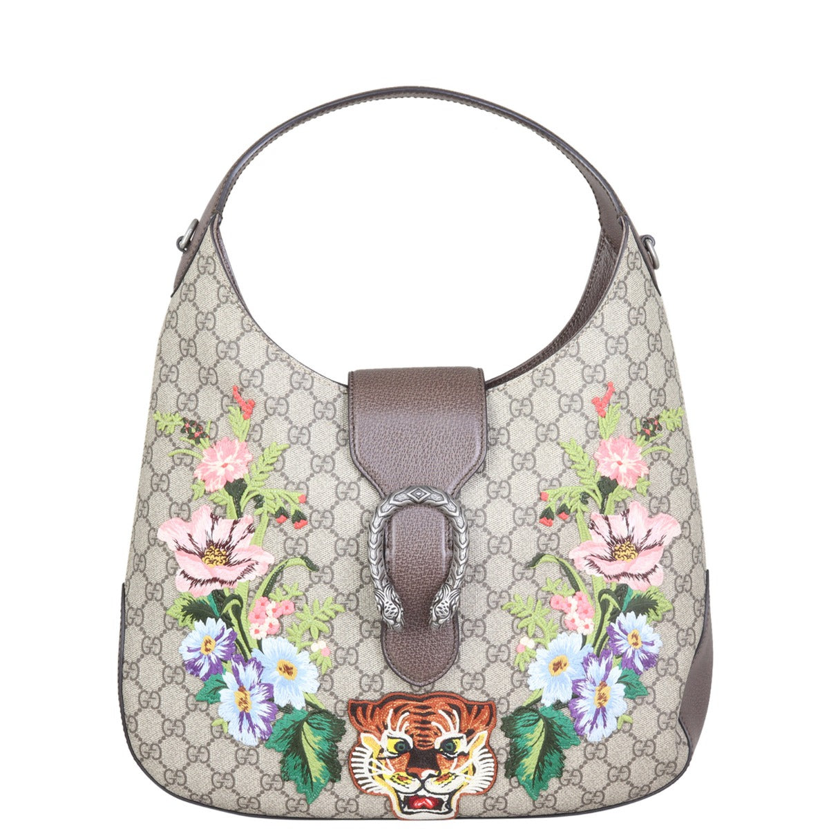 Gucci Dionysus GG Supreme Embroidered Hobo Front