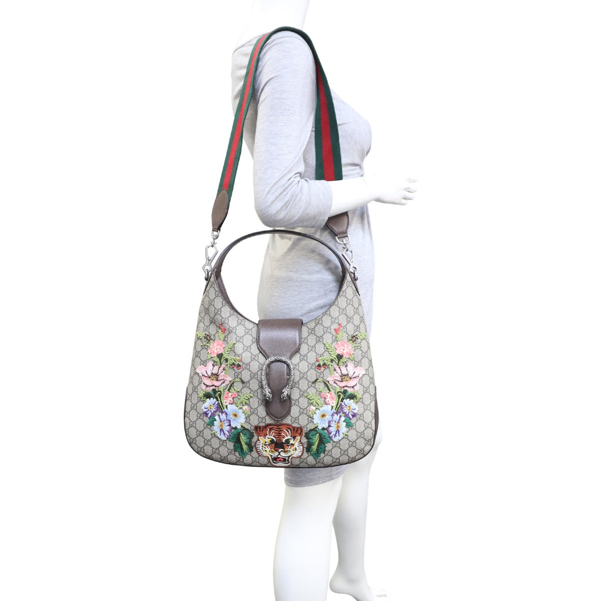Gucci Dionysus GG Supreme Embroidered Hobo Mannequin
