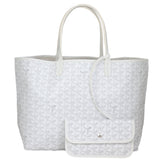 Goyard St Louis PM Goyardine (white) Front with Pouch