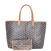 Goyard St Louis PM Goyardine (black/tan) Front with Pouch