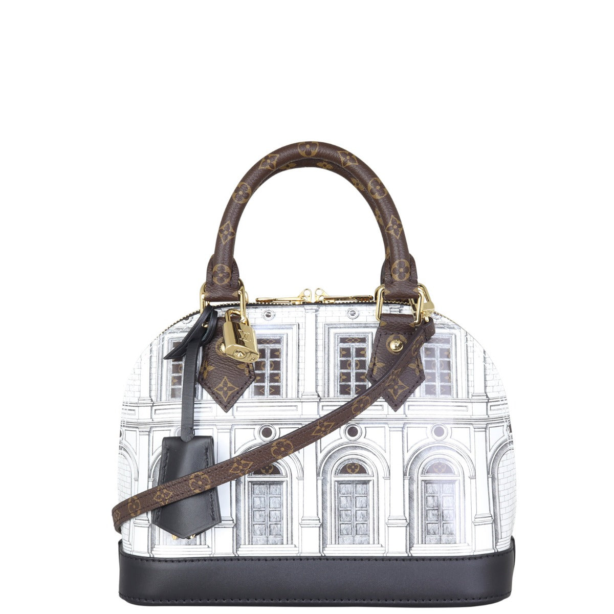 Louis Vuitton x Fornasetti Alma BB Architettura Front with Strap