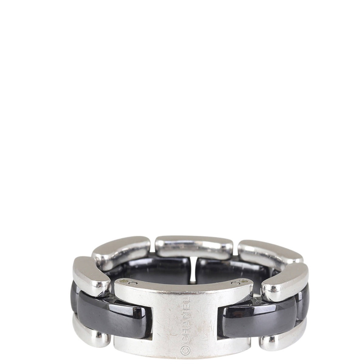 Chanel Ultra Medium 18k White Gold Ceramic Ring