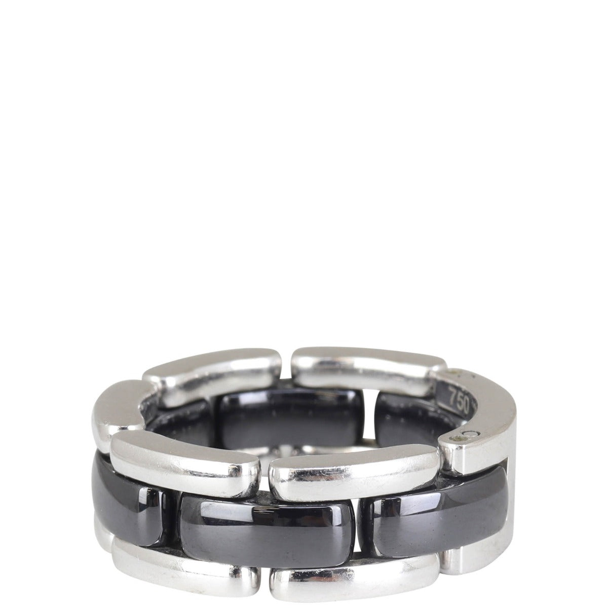 Chanel Ultra Medium 18k White Gold Ceramic Ring