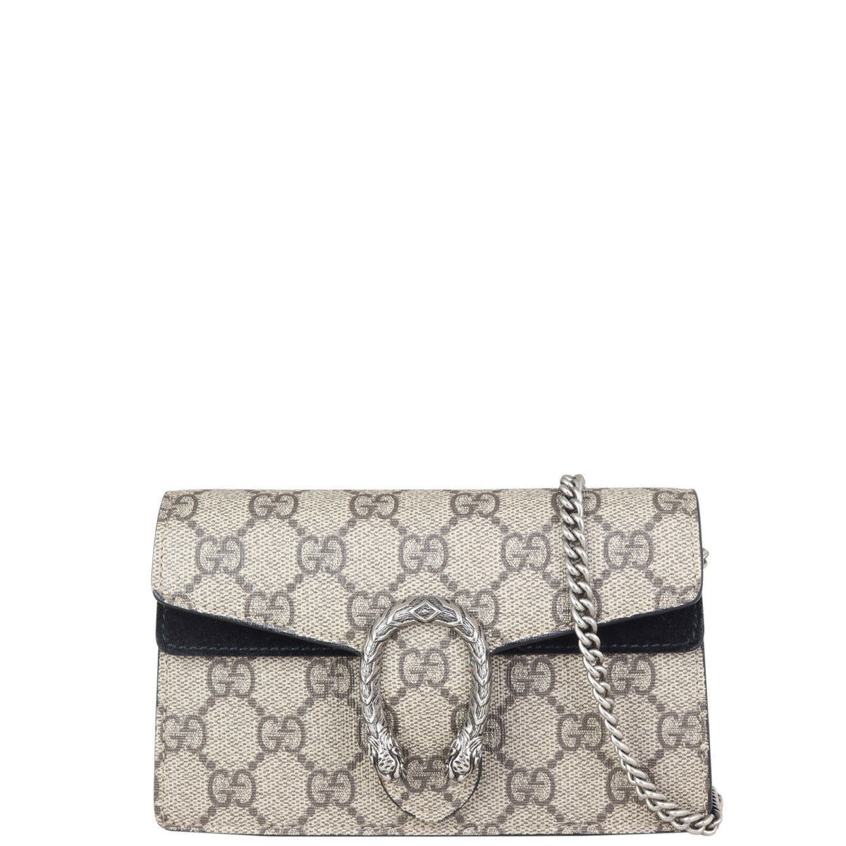 Gucci Dionysus GG Supreme Super Mini Bag Front with Strap