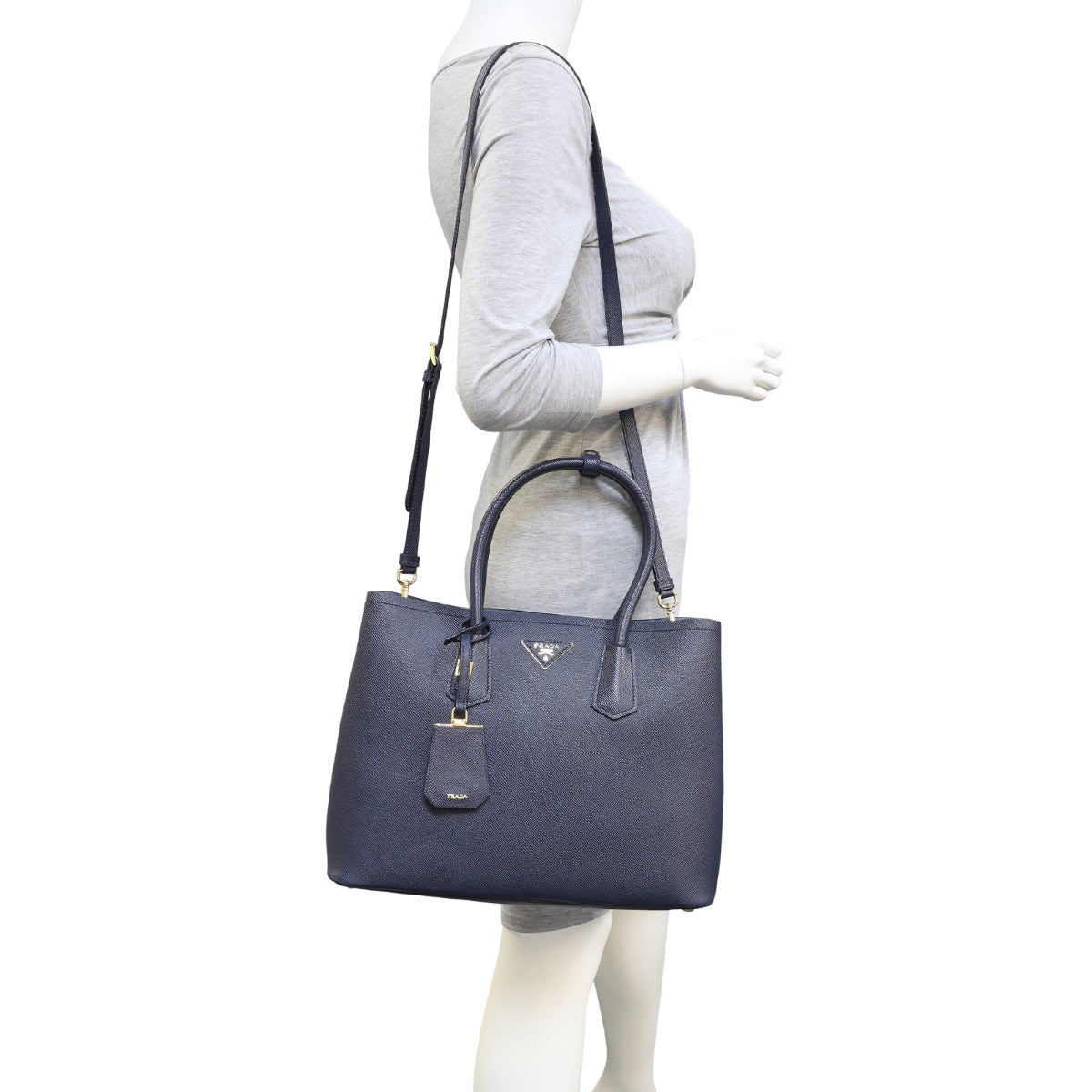 Prada Saffiano Cuir Double Bag Large Mannequin