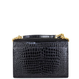 Saint Laurent Sunset Medium Croc-Embossed Back