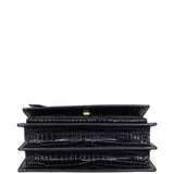 Saint Laurent Sunset Medium Croc-Embossed Base