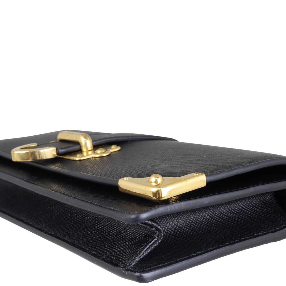 Prada Cahier Mini Crossbody Corner Closeup