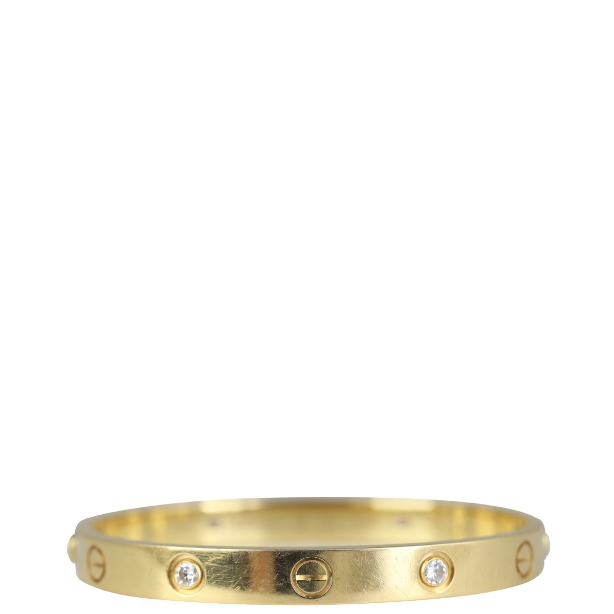 Cartier Love 18k Yellow Gold 4 Diamond Bracelet