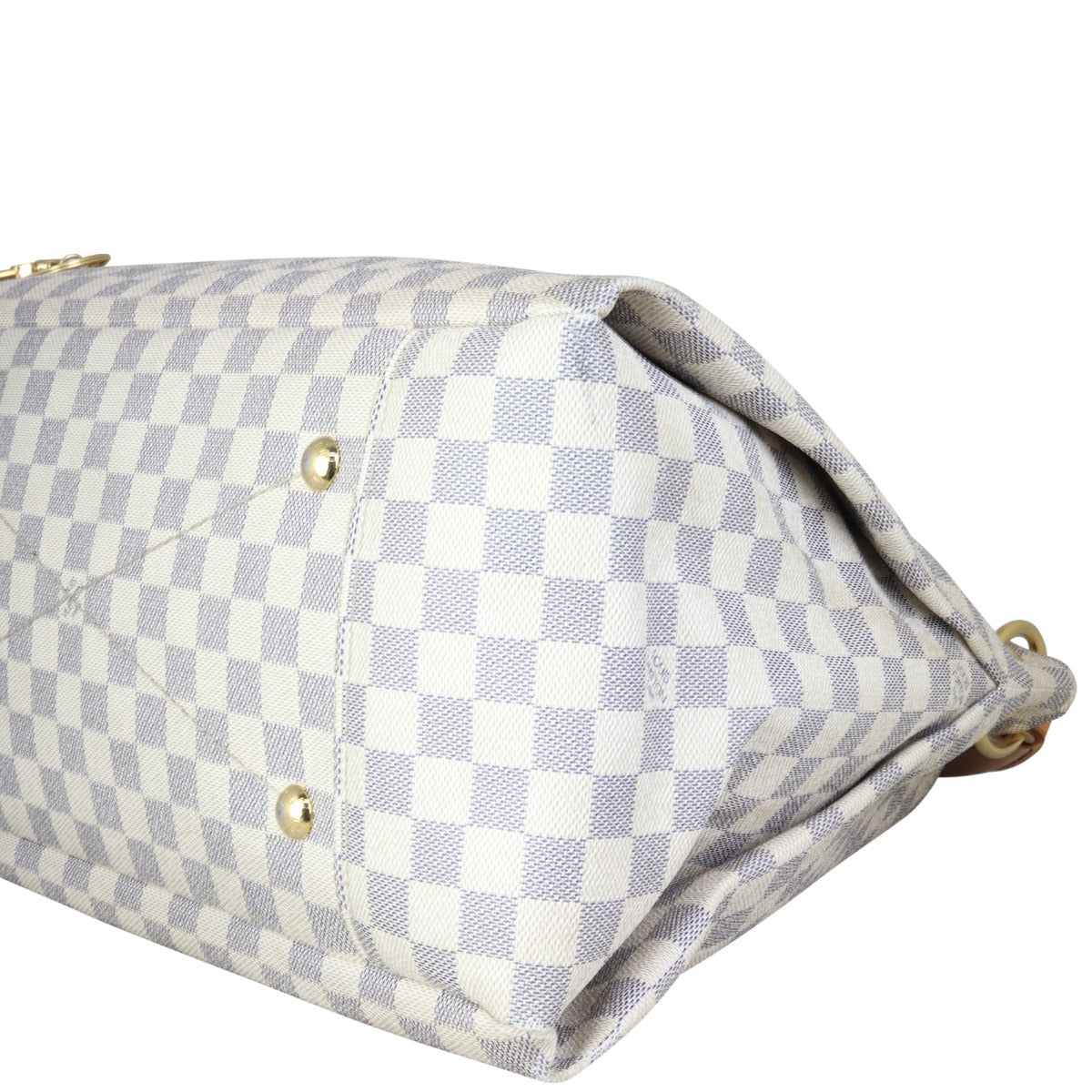 Louis Vuitton Artsy MM Damier Azur Corner Closeup